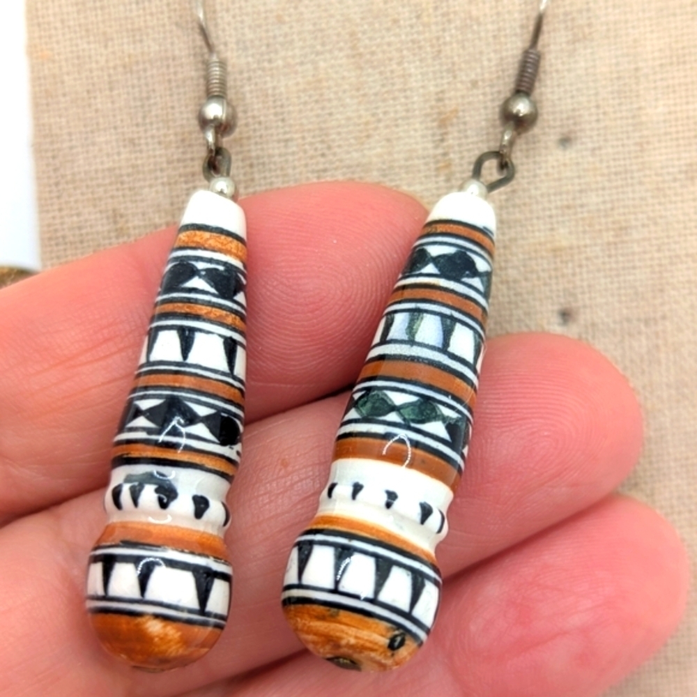Handcrafted Tribal Pattern Earrings